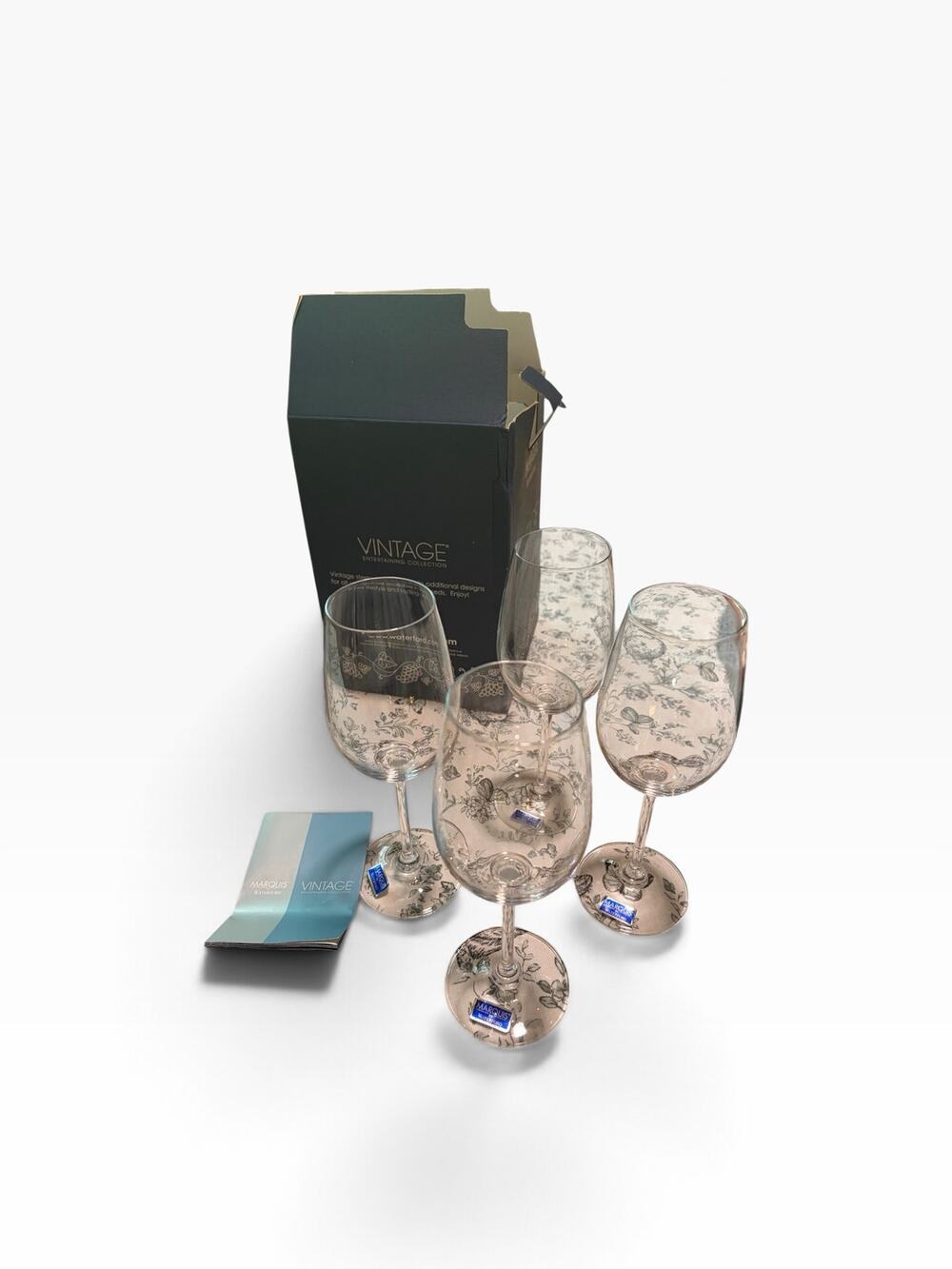 NIB Marquis by Waterford Vintage Classic White Wine Glasses - Set of 4 (140395)